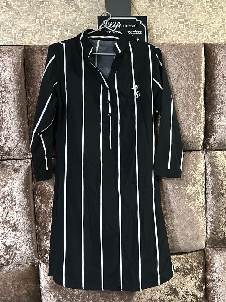 Black Short Kurta Cum Dress