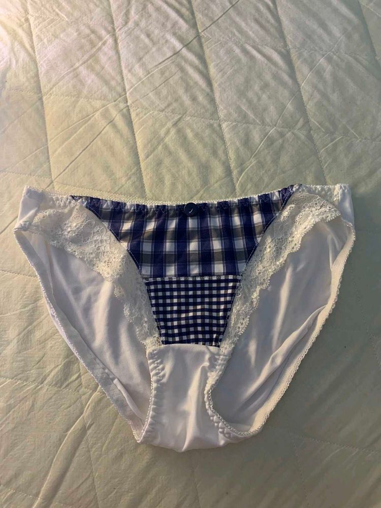 Charming Plaid &amp; Lace Briefs