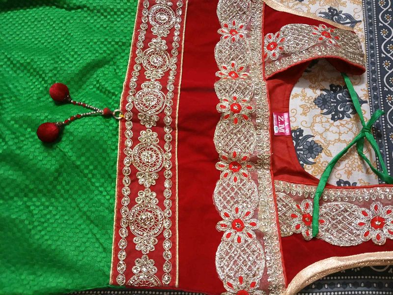 Red &amp; Green kurta set