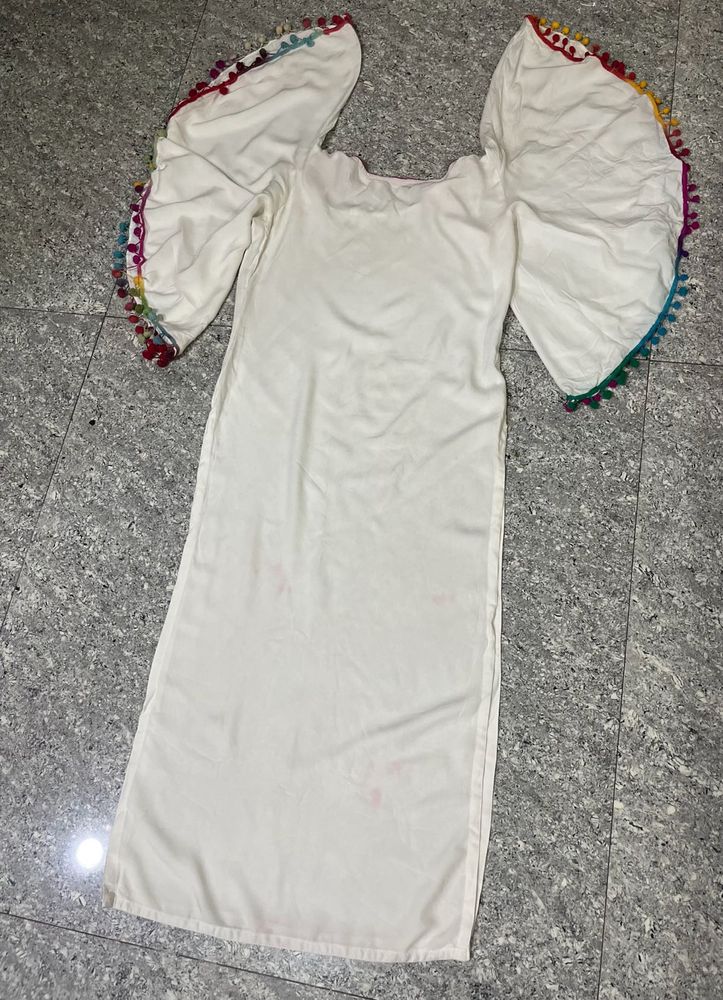 Bohemian kurta with Tassel Trim