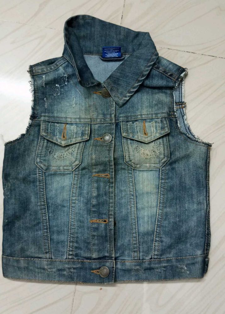 Denim jacket Sleeveless Style for girl