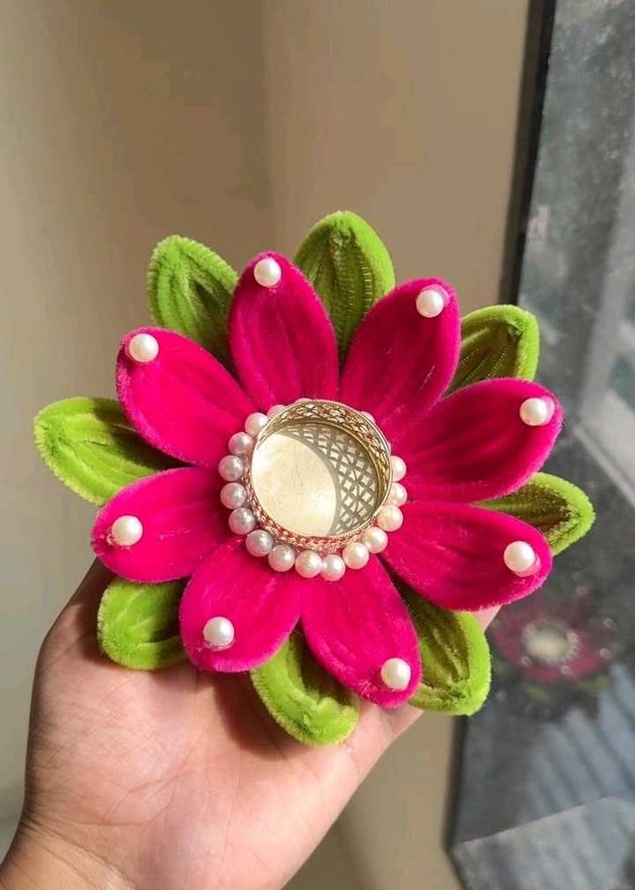 Handmade Velvet Flower Decor Piece