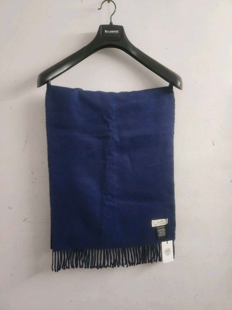 Hermes Blue Wool Scarf