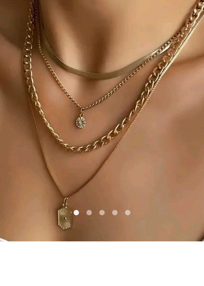 Layered Gold Chain Necklace