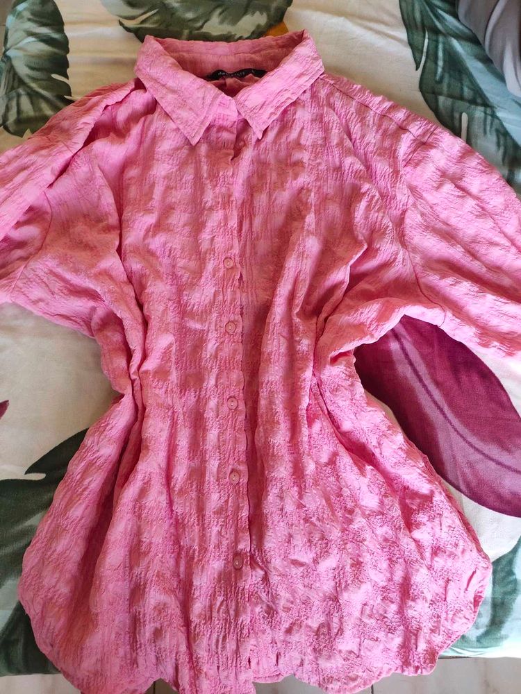 Pink Textured Shirt