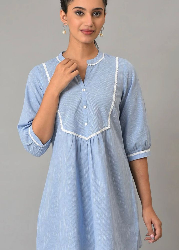 Aurelia Blue Cotton Kurta 🩵