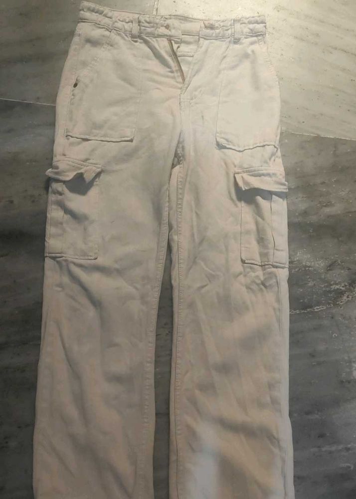 Zara Beige Cargo Pants