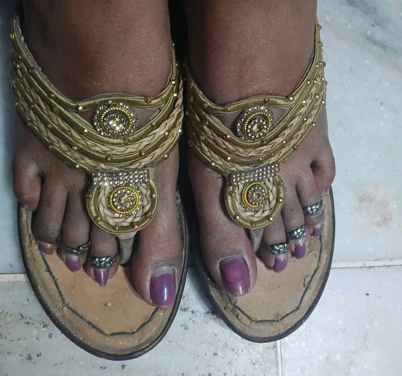 Embellished Flat Sandals