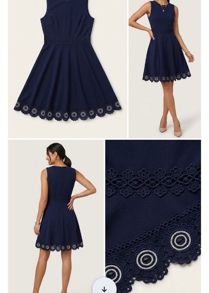 Navy  Fit &amp; Flare Dress