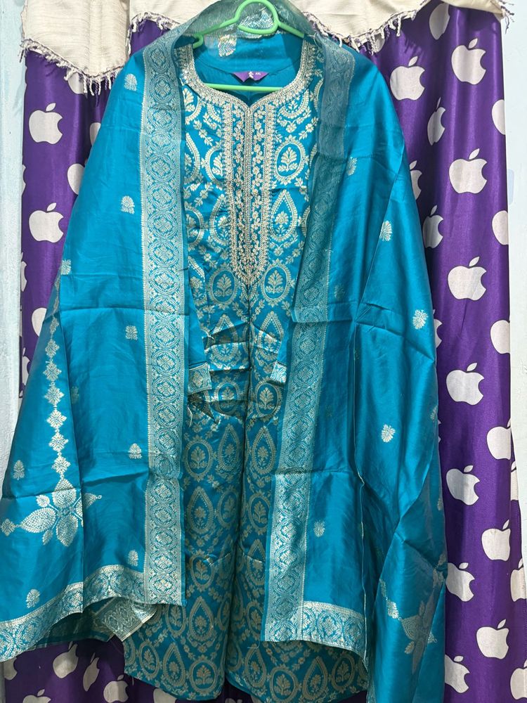 Beautiful Blue Kurta Set with Dupatta