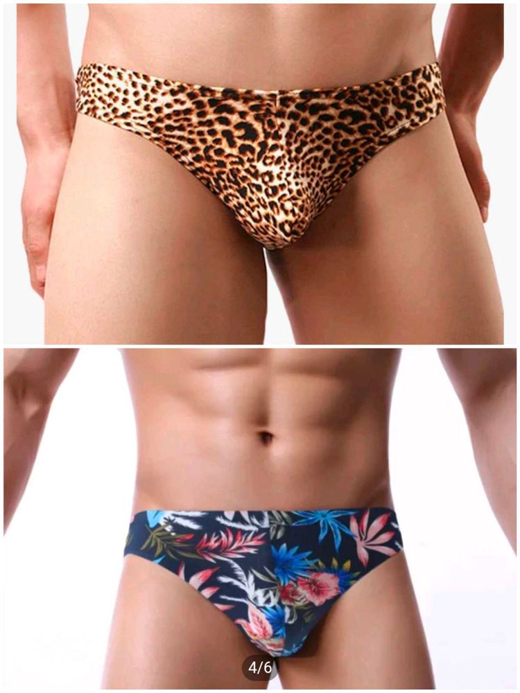 Men's Seamless ice silk traceless brief