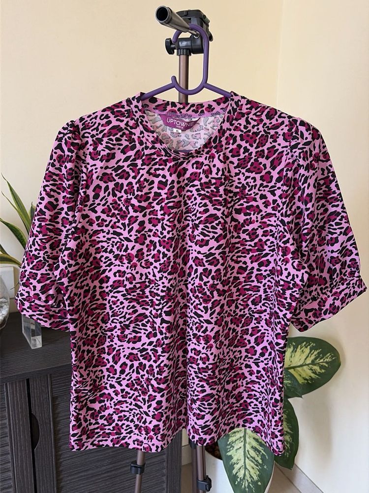 Purple Animal Print Top