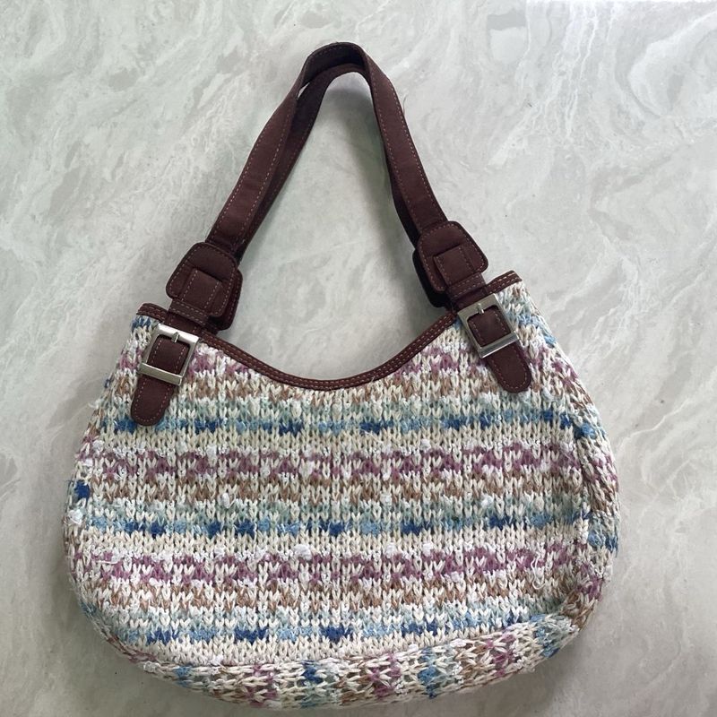 Pinterest y2k knitted shoulder bag