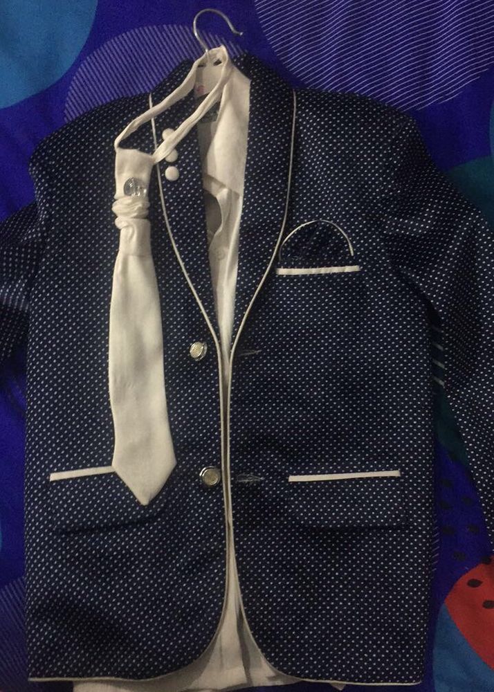 New🎊Blue Velvet Coat Pent Set