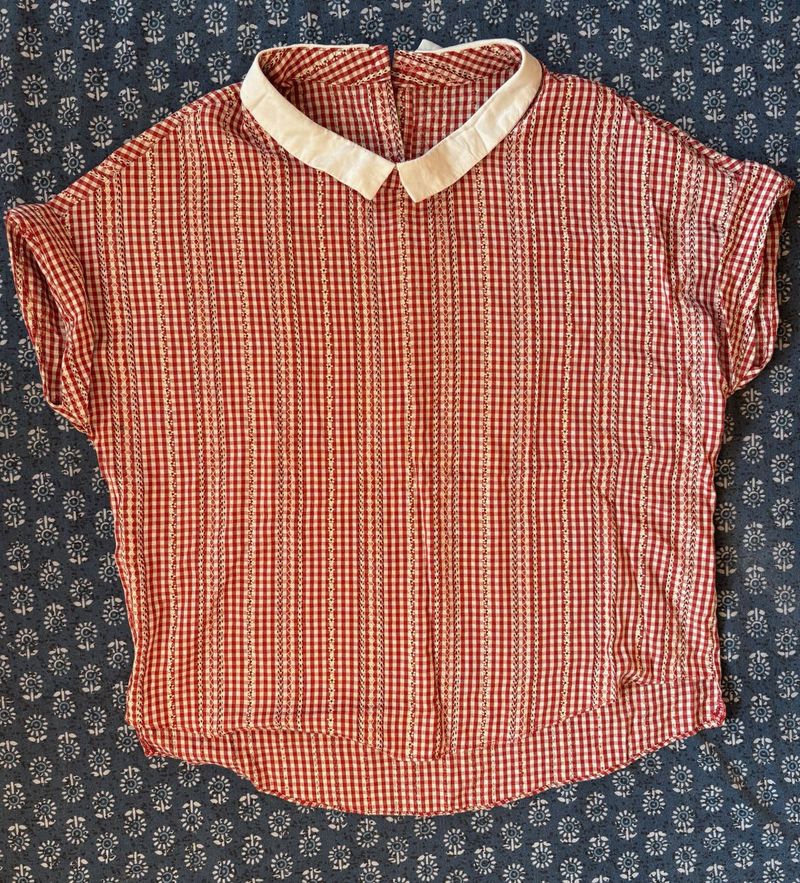 Red Gingham Top