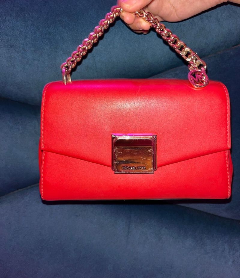 Michael Kors Red Chain Bag with E Bill