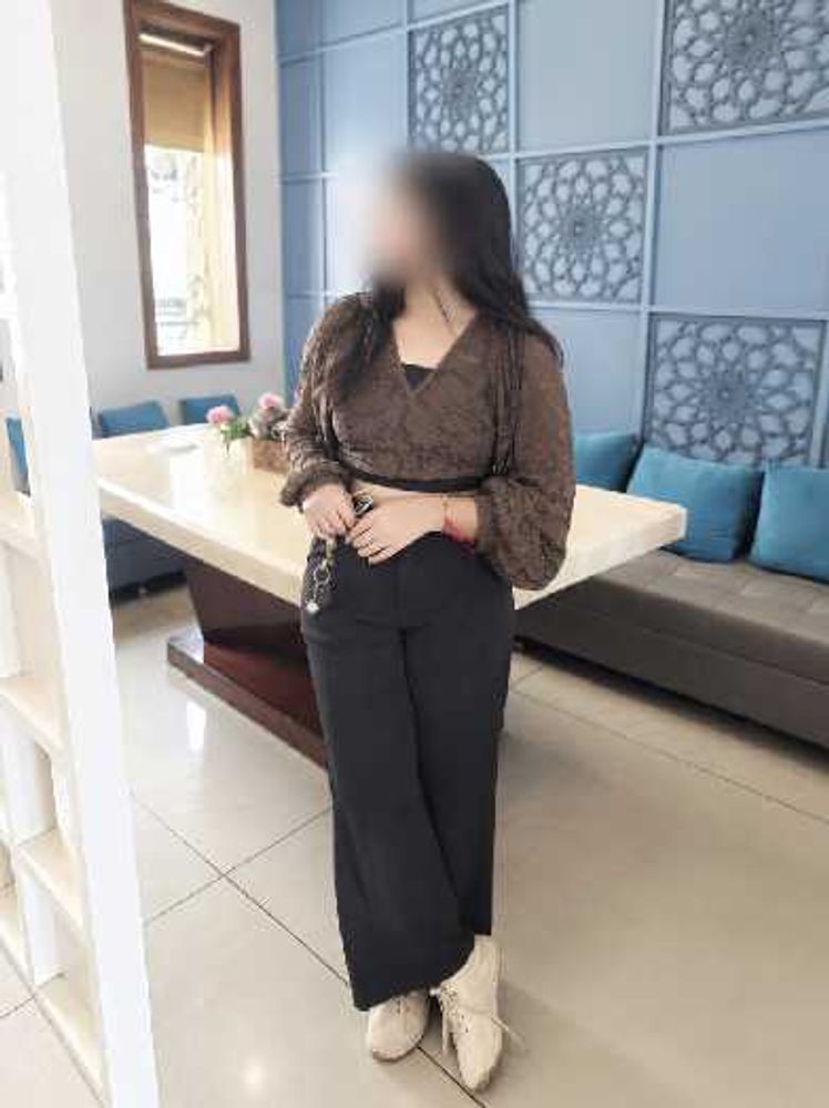 Stylish Brown Sheer Cropped Top