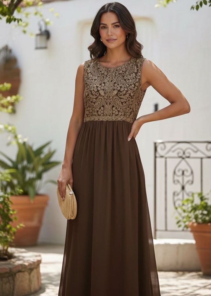 Elegant Embroidered Ethnic Dress