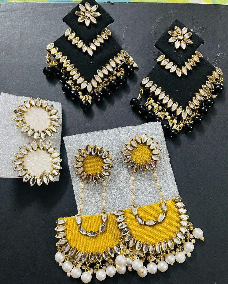 Hand Made Fancy Earrings 3 Combo
