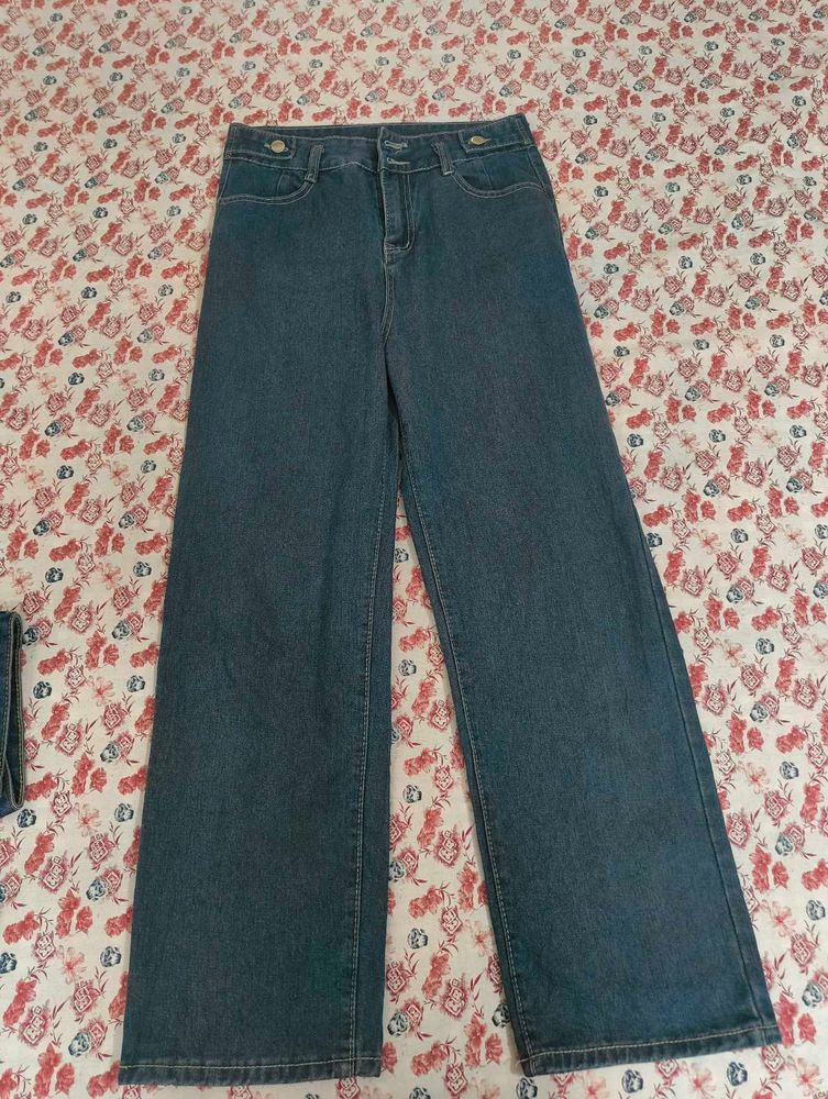 Wide Leg Denim Jeans