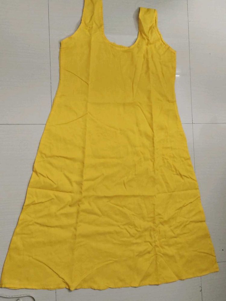 Yellow Inner for Kurta Chikan