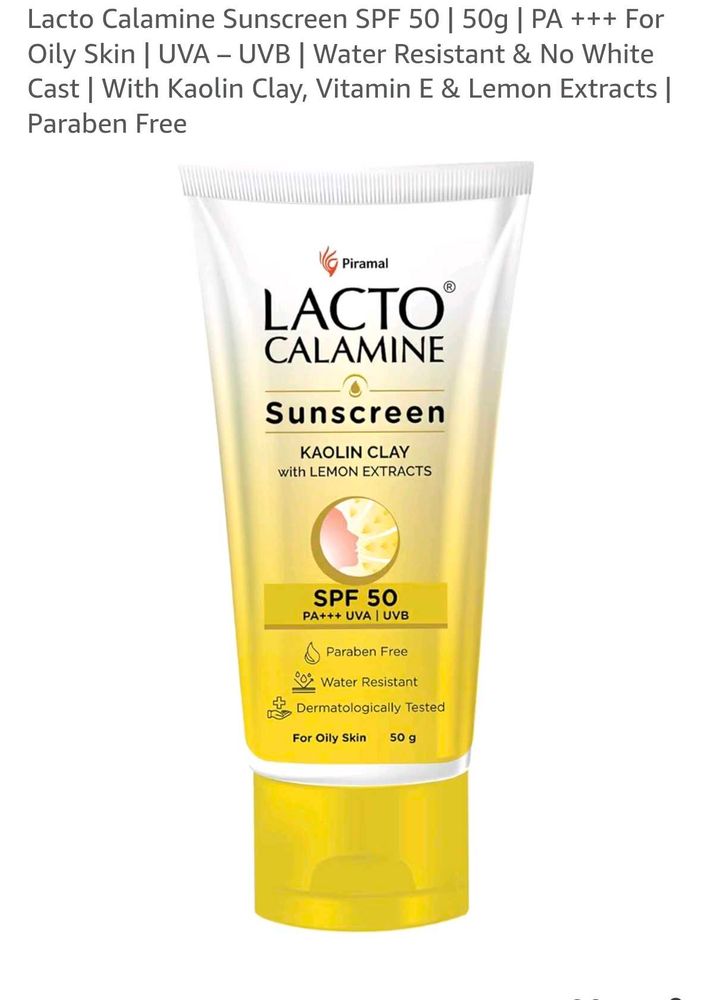 Lacto Calamine SPF 50 Sunscreen