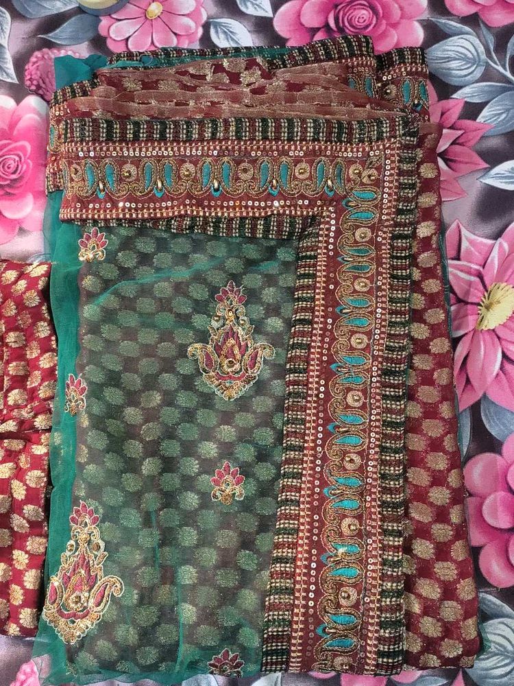 Embroidered  Saree