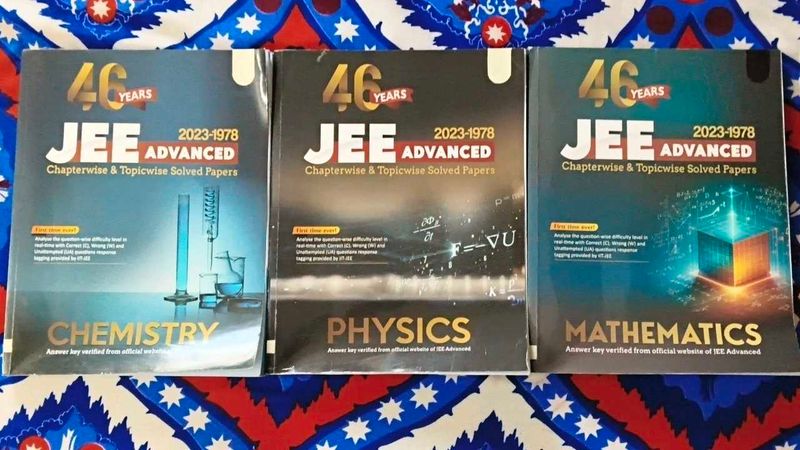 JEE Advanced Chemistry, Physics, Math Books