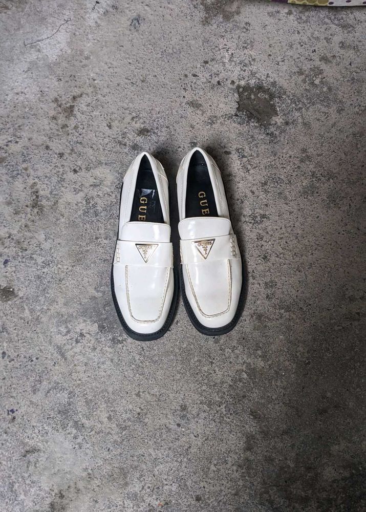 White Guess luxury Loafers