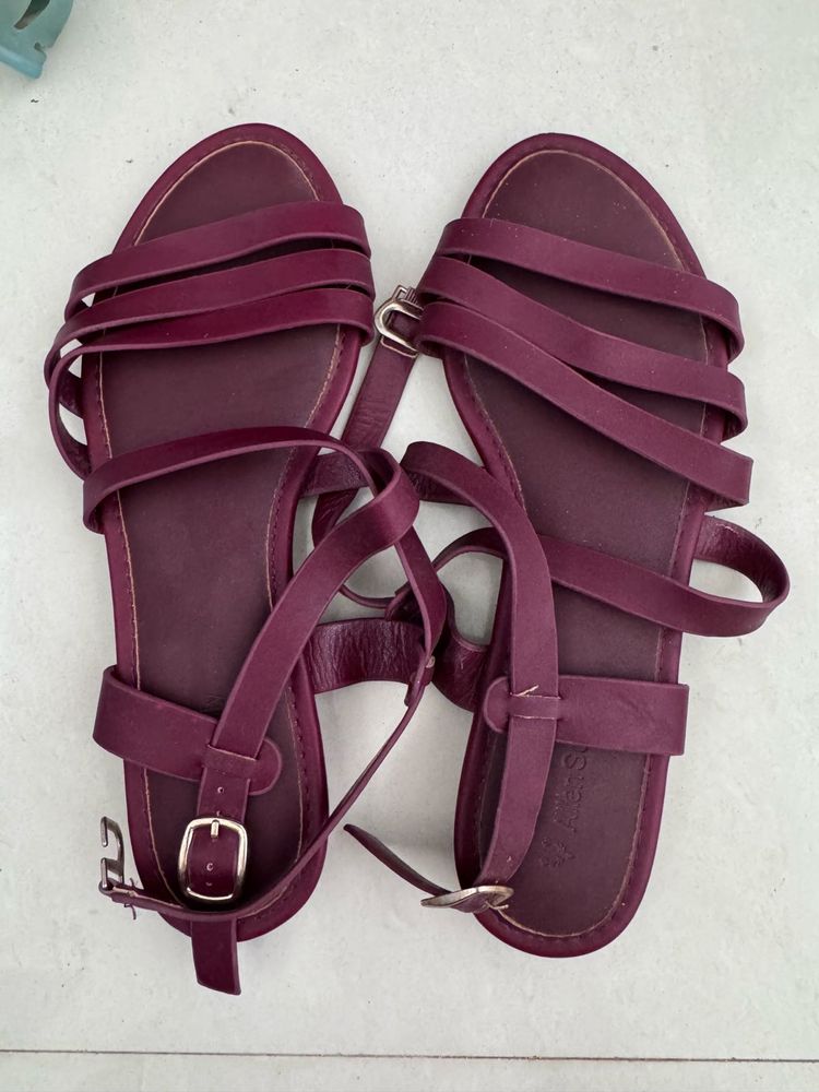 Allen Solly - Burgundy Strappy Sandals