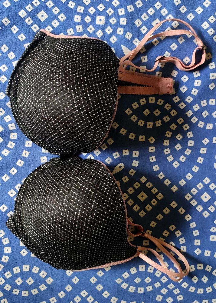 Enamor Black Padded Underwired Push-up Bra