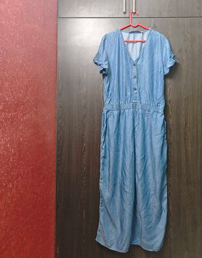 Light Blue Denim Jumpsuit
