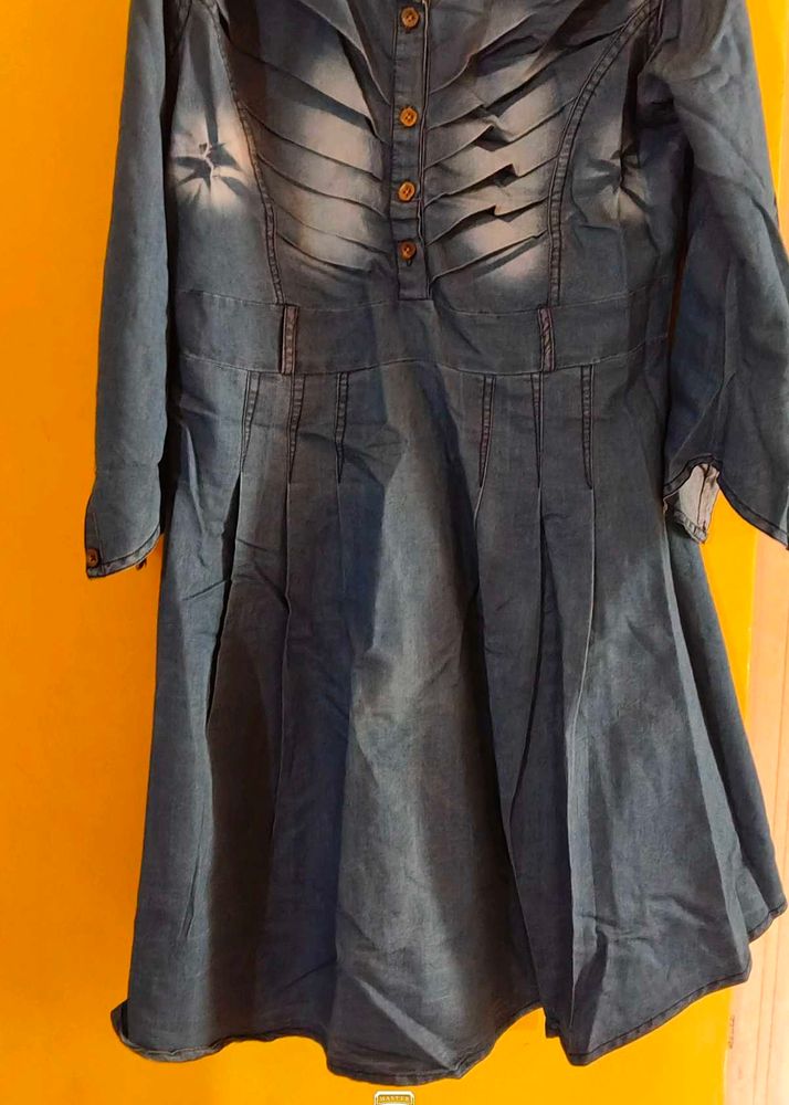 Denim midi Dress