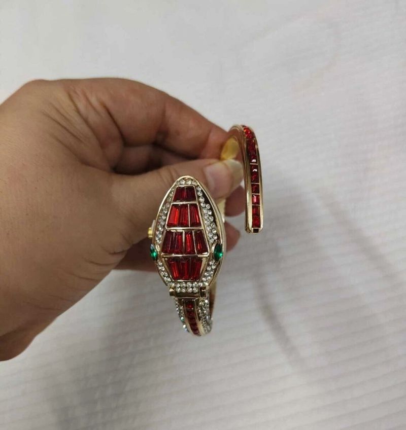 Sparkling Snake Bangle Bracelet
