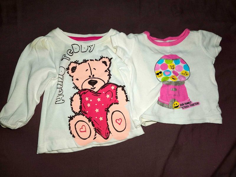 Cute Teddy Bear &amp; Gumball Machine Tops (Set of 2)