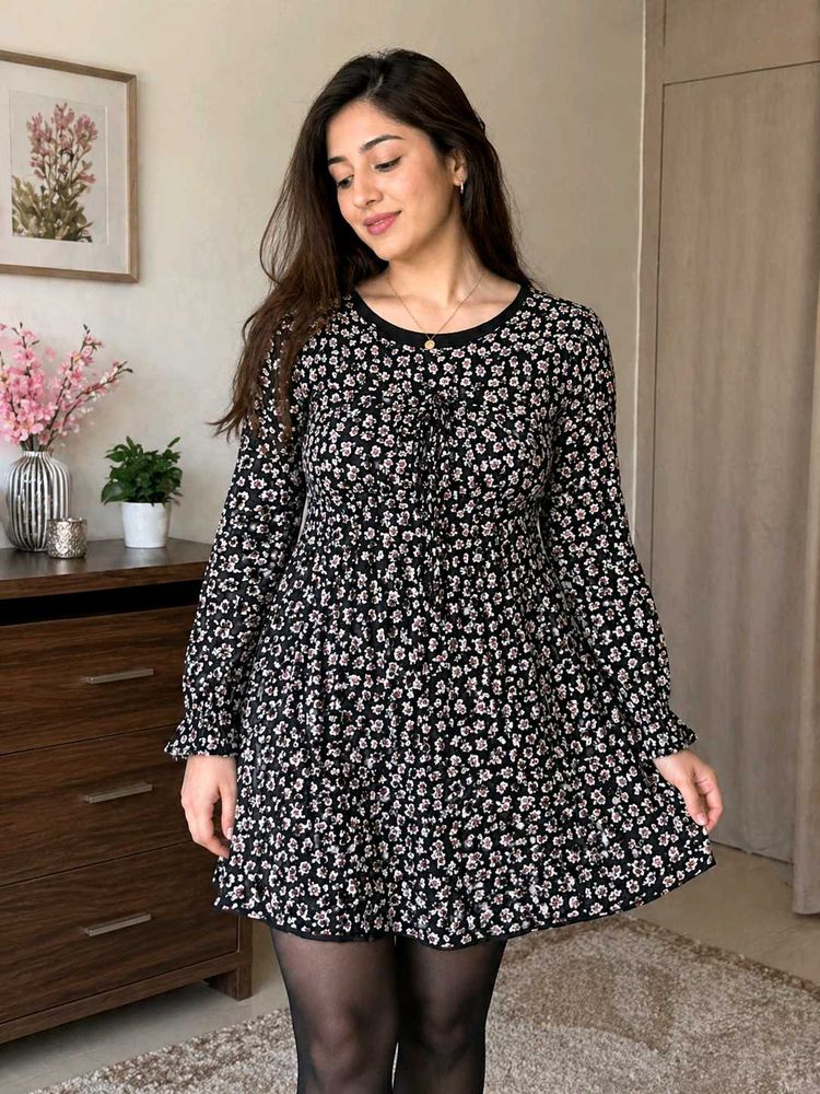 Floral Print Mini Dress