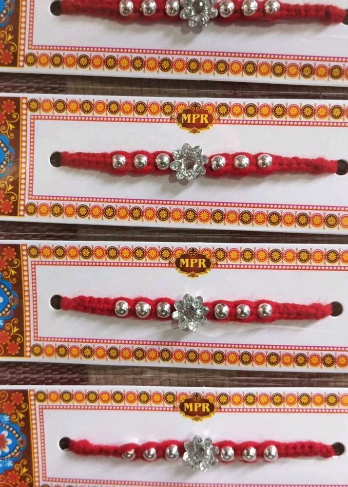 Sparkling Red Rakhi Bracelet