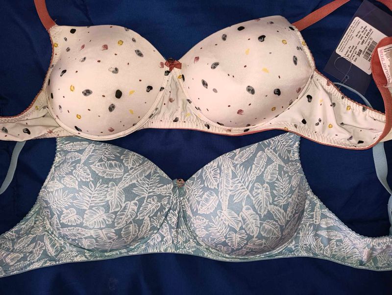 Cute Printed Lightly padded Bras (Set of 2)