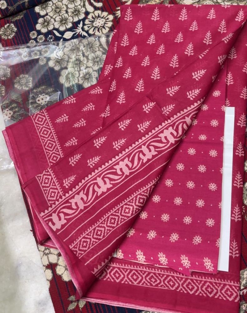 Magenta Cotton Saree
