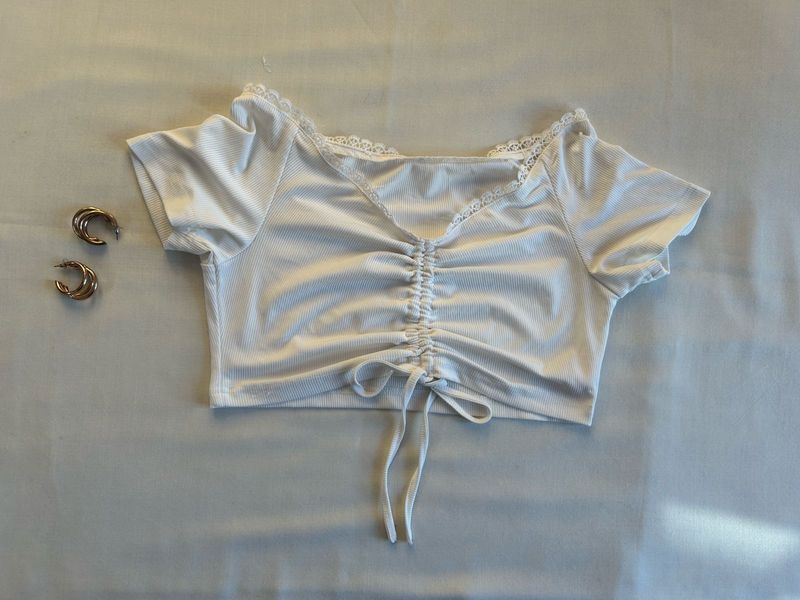 White Crop Top