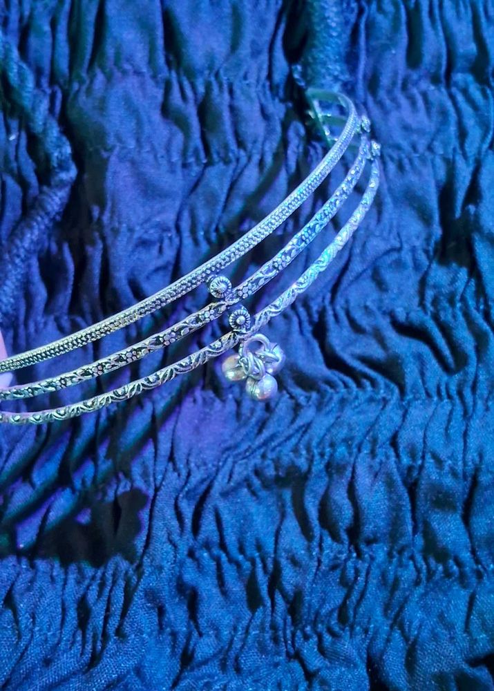 elegant silver trending 3 line handcrafted hasuli