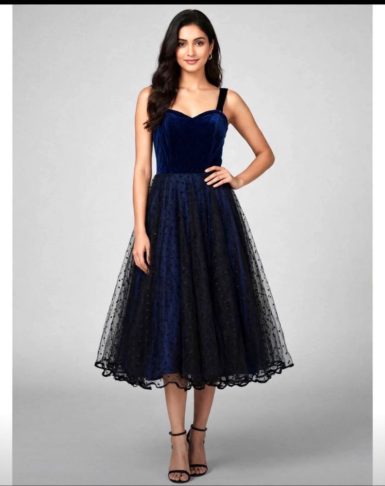Elegant Velvet &amp; Tulle Dress