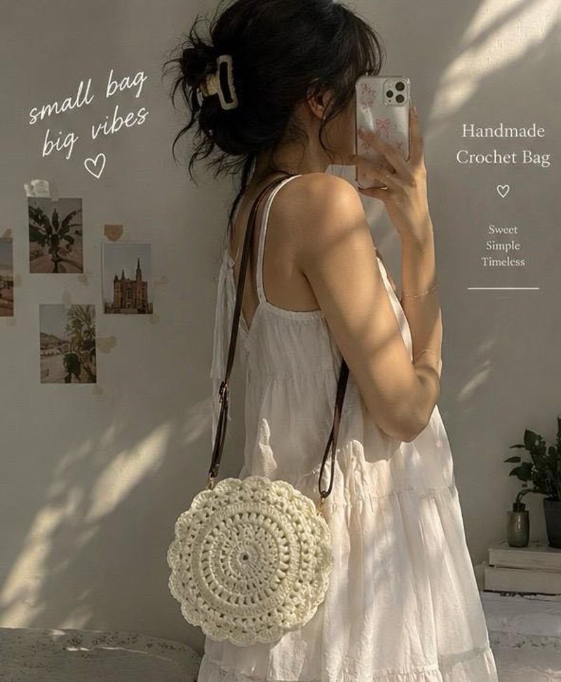 Handmade Crochet Round Bag