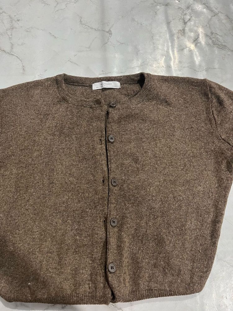 Brown Knit Cardigan