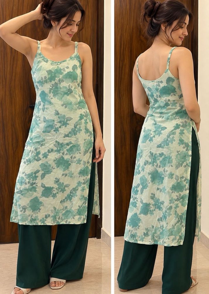 Floral Print Kurta with Palazzo Pants