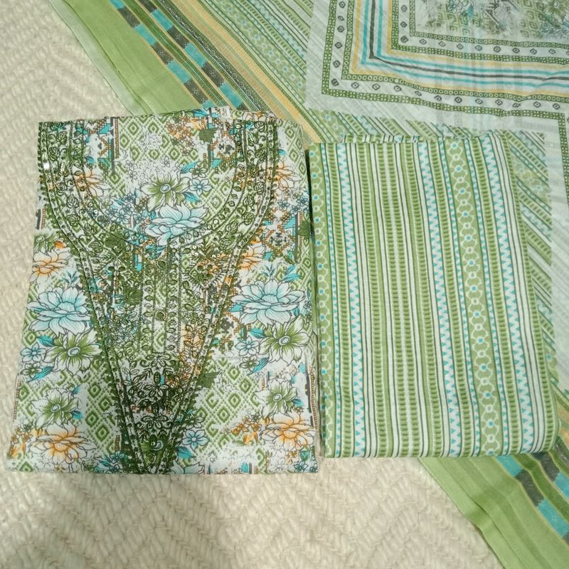 Cotton Jaipuri Print Suit