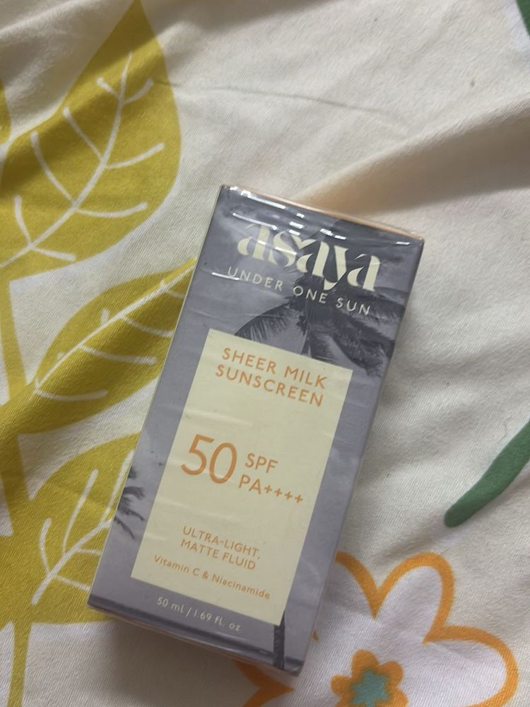 Asaya Sheer Milk Sunscreen SPF 50