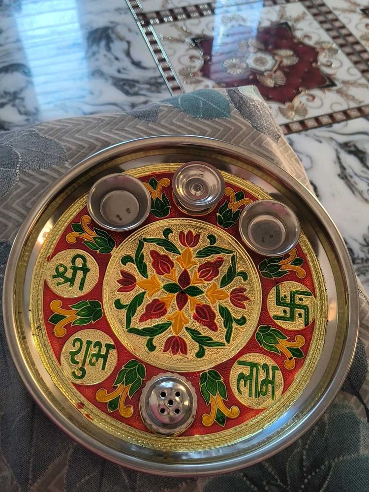 Decorative Pooja Thali Set
