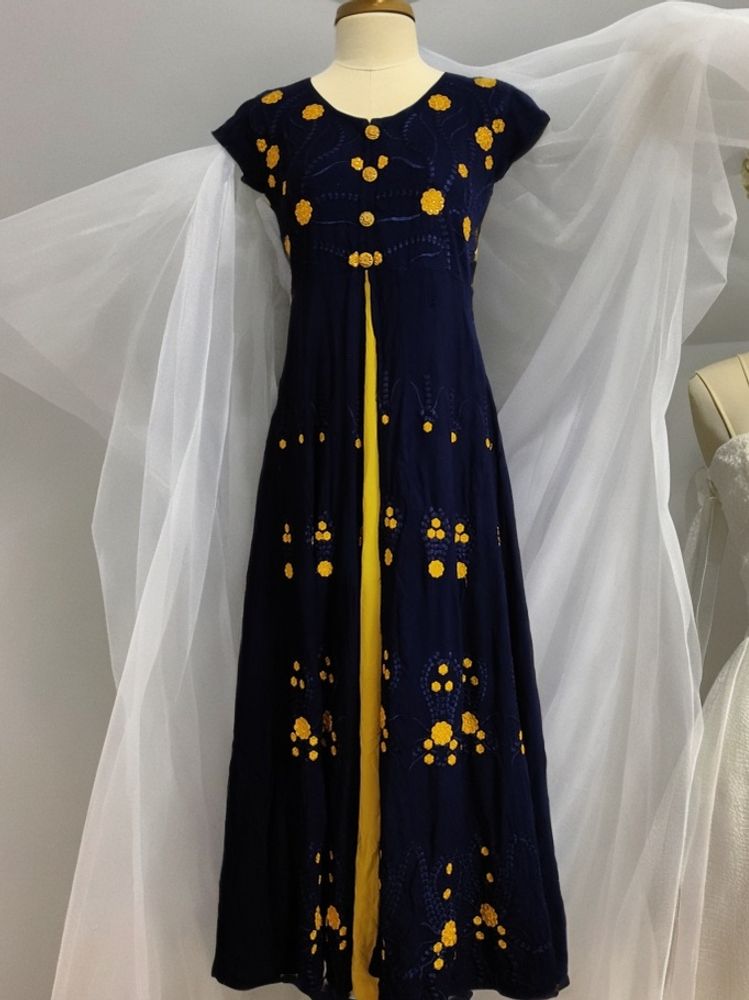 (FREE DELIVERY)FULL LENGTH ETHNIC GOWN