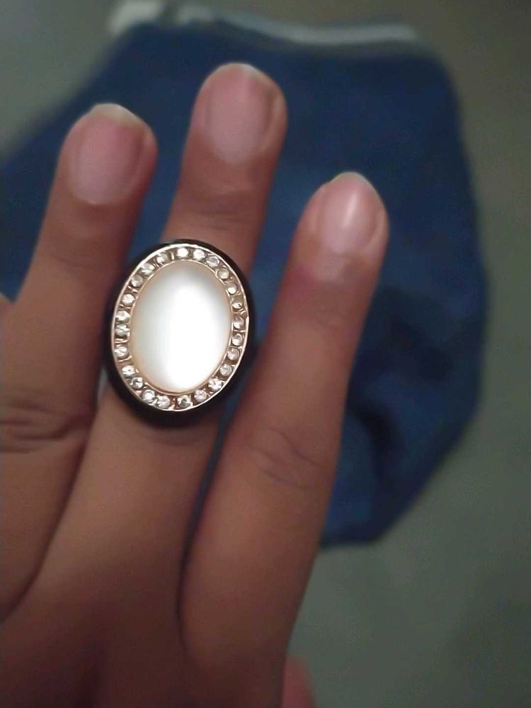 Rose Gold Band black coated  Ring